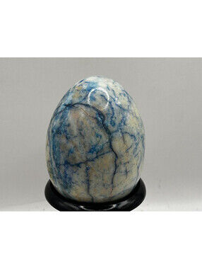 Natural Blue AZURITE in K2 JASPER Granite Quartz Crystal Sphere Egg